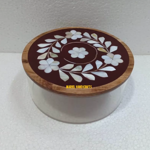 Luxury Mother of Pearl Cake Stand | Handmade Wooden Dessert Display Stand for Wedding Birthday Cake Serving Home Decor <b>Gift</b> Use - Product Image 2