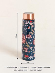 ขวดพรีเมียมขายดีที่สุด รุ่นวินเทจ สีโรสคอปเปอร์ ขนาด 950 มล. | ขวดน้ำทองแดง | ขวดน้ำสำหรับสำนักงาน/บ้าน |   ขวดพิมพ์ลาย - Product Image 5