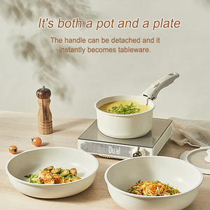 Non Stick Granite Aluminum <b>Cookware</b> <b>Set</b> with Detachable Handle, Stackable Cooking Pots and Pans <b>Set</b> for Kitchen RV Camping - Product Image 6