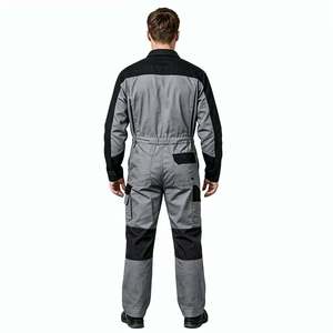 Combinaison de travail unisexe haute visibilité imperméable certifiée Oeko-Tex Standard 100 en coton avec bandes réfléchissantes pour la sécurité et la protection - Product Image 4