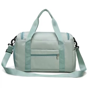 Sac de voyage unisexe grande capacité, sac de sport multifonctionnel en nylon, couleur unie, fermeture éclair, sacs de voyage - Product Image 3