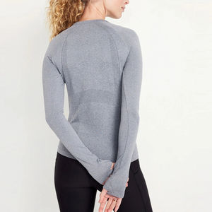 Camisetas de Manga Larga con Cuello Redondo para Mujer y Hombre, Estilo Urbano, 100% Algodón, Secado Rápido, Antiarrugas, Personalizables, Venta al Por Mayor, Alta Calidad - Product Image 2