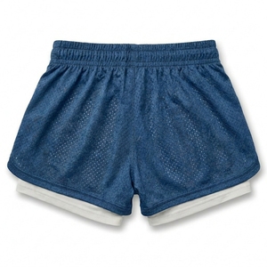 Shorts de sport 2-en-1 en mesh 150 GSM personnalisés pour équipes universitaires, compression, OEM, ODM, vente en gros - Product Image 2