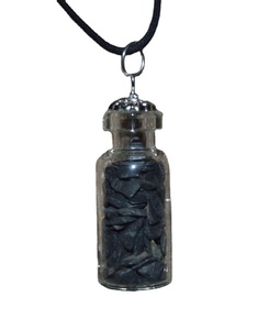 Wholesaler of Black Agate Bottle Chips Pendants : Black Agate Bottle Chips Pendants for Sale - Product Image 1