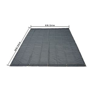 Telo in rete per camion ribaltabile 8 x 18 piedi, resistente, nero, rivestito in PVC, con occhielli in ottone a doppia tasca da 5,5 pollici e 18 once, accessorio per il controllo del carico - Product Image 4