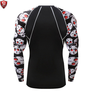 Unisex <b>Long</b> <b>Sleeve</b> Rash Guard <b>Compression</b> <b>Shirt</b> Printed Quick Dry Spandex/Polyester Sports Bodysuit Lightweight Activewear - Product Image 2