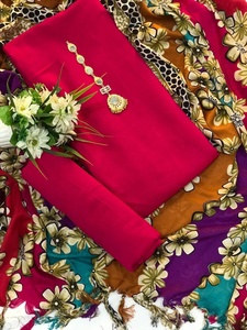 2022 dernière robe de vente chaude indienne pakistanaise Salwar Kameez en lin Marina pour les occasions spéciales d'été - Product Image 6