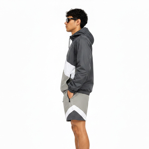 <b>Men's</b> Custom Windbreaker Short Sets Nylon Shorts <b>Jacket</b> Set Lightweight Breathable Mid Waist Two Piece <b>Summer</b> Outfit - Product Image 5