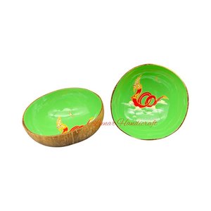 Lot de bols décoratifs en noix de coco du Vietnam en laque et nacre Objets de décoration premium au meilleur prix - Product Image 3