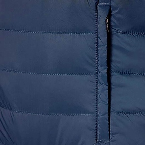 Men's Black Varsity Puffer Jacket Waterproof Breathable Winter Casual Lightweight <b>Covered</b> <b>Button</b> Closure Warm 100% Polyester - Product Image 3