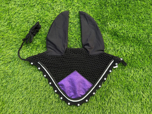 Tapis de selle équestre en maille respirante avec doublure scintillante, taille complète, tapis de selle en maille équestre avec bonnet assorti - Product Image 1