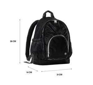 Glossy Puffy Nylon Mini <b>Backpack</b> 8 Pockets <b>Small</b> Capacity Bookbag Shiny Metallic Fashion Casual Daily Bag For Women - Product Image 6