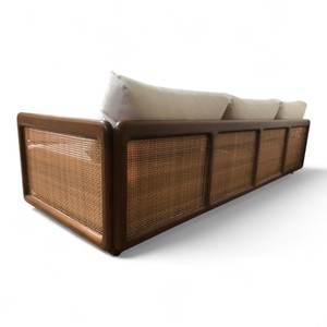 Sofá de Jardín de Madera de Teca Sostenible con Certificación SVLK, 3 Plazas, con Cojines Resistentes a los Rayos UV de Alta Densidad, Muebles de Exterior Ecológicos - Product Image 5
