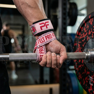 Sangles de musculation personnalisées en feutre professionnel, support de poignet en coton et polyester, sangle de soulevé de terre robuste pour la gym et le fitness - Product Image 4
