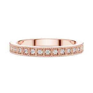 แหวนแต่งงานแบบมินิมอลลิสต์ ประดับเพชรไมโครเพฟ ทองคำขาว 18K คุณภาพสูง ดีไซน์หรูหรา สำหรับร้านบูติก - Product Image 3