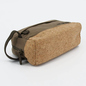 Hot Selling Unisex Premium <b>Cork</b> Canvas Travel Organizer Waterproof PVC PU Toiletries Bag Zipper Sustainable Cosmetic Bag Women - Product Image 4