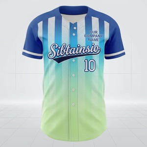 เสื้อเบสบอลแบบกำหนดเอง พิมพ์ลายไล่เฉดสี ปิดกระดุม เสื้อซอฟต์บอล สำหรับผู้ชาย ผู้หญิง เด็ก ชุดยูนิฟอร์มทีม - Product Image 3