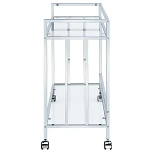 Modern Handmade Metal Rolling Kitchen <b>Storage</b> <b>Cart</b> with Spacious Organizer Shelves Heavy Duty Steel Construction PremiumModern - Product Image 2