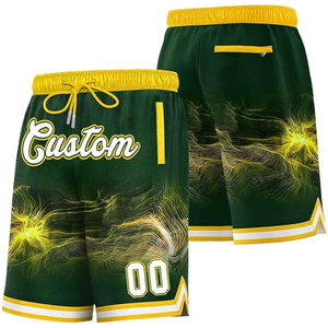 Shorts de basketball brodés personnalisés, style streetwear hip-hop, grandes tailles, séchage rapide, respirants, pour la gym et le fitness - Product Image 4