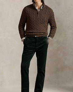 Suéter de punto de alta calidad para hombre con cuello alto y media cremallera, tipo jersey, polo de negocios, camisa base, suéter casual - Product Image 3
