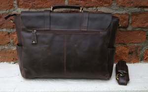 Personalized Waterproof High Quality Vintage Genuine Leather <b>Laptop</b> <b>Sleeve</b> Bag Business Handbag Messenger Shoulder Daily Use - Product Image 4