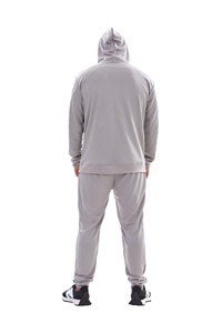 Men's Gray Hooded <b>Tracksuit</b> Full Sleeve Solid Casual Sweatshirt and Pant Set with Side Pockets Regular Fit Autumn Wear <b>Tracksuit</b> - Product Image 3