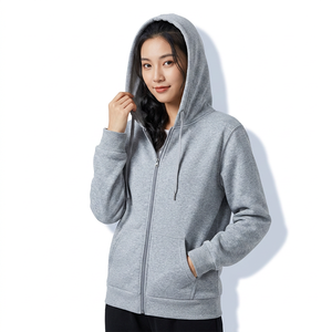 Sweat-shirt à capuche gris pour homme, coupe classique, décontracté, 100% coton, tissu molletonné français, manches longues, vêtement d'automne - Product Image 5