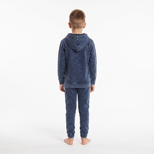 Conjunto de Sudadera con Capucha y Pantalones de Algodón Lavado al Ácido para Niños, Corte Regular, Logotipo Personalizado, Ropa Casual de Estilo Urbano - Product Image 4