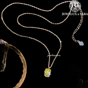 Collier en argent 925 à la mode avec diamant Moissanite pour femmes, bijoux de luxe pour anniversaire, tenue décontractée et occasions festives - Product Image 3