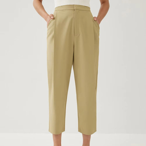 Pantalon décontracté pour femme, taille mi-haute, en tissu doux de laine et de coton, de haute qualité, séchage rapide et respirant pour un usage quotidien - Product Image 1