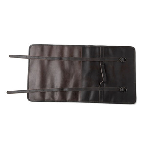 Rouleau à outils en cuir avec fermeture à pression, plusieurs poches pour outils, organiseur d'atelier portable, fournisseur de logos personnalisés à prix raisonnable - Product Image 6