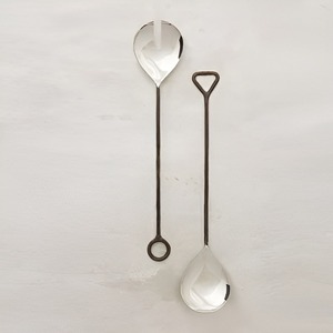 Cuillère à salade unique en acier inoxydable avec manche en métal, design créatif à prix raisonnable - Product Image 2