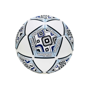Balón de Fútbol Widbun de PU con Impresión por Sublimación, para Todas las Temporadas, Entrenamiento al Aire Libre, Patrón Blanco y Azul - Product Image 2
