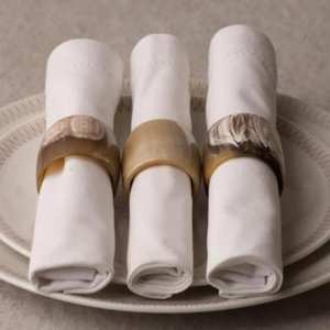 Porte-serviettes en corne naturelle de style classique, personnalisé pour la vaisselle, la décoration de table et la maison, au meilleur prix. - Product Image 5