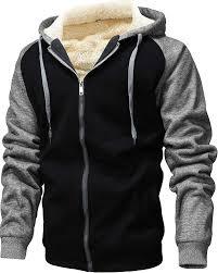 Windproof hoody apparel <b>Mens</b> zipper up hoodie thermal fleece lined winter <b>jacket</b> style outdoor casual - Product Image 2