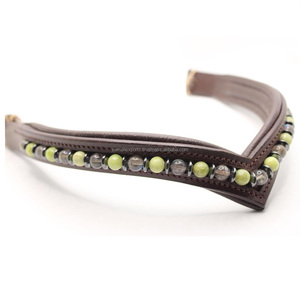 Lightweight <b>Crystal</b> & Pearl Decorative Horse Brow Band Breathable & Comfortable V Shape Leather Horse Brow Band <b>Top</b> Supplier - Product Image 4
