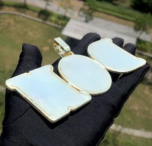 จี้เงินแท้ 925 ชุบโรเดียม ประดับเพชรโมอิสซาไนต์ ตัวอักษรตามสั่ง สไตล์ฮิปฮอป ประดับเพชรระยิบระยับ ของขวัญสำหรับผู้ชาย - Product Image 5