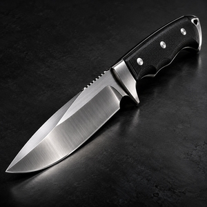 Cuchillo de Caza Hecho a Mano de Acero Inoxidable Forjado con Hoja Fija Afilada Premium para Supervivencia al Aire Libre, Bushcraft y Bricolaje - Product Image 4