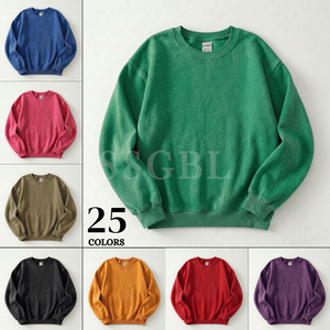 Production de sweats à capuche délavés en petites séries, en molleton bouclette haute densité, avec étiquette de col personnalisée OEM, coupe épaules tombantes, fabricant de vêtements streetwear - Product Image 2