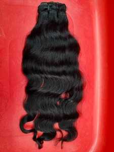 Doble trama Remy Virgin Raw TempleHuman Hair Bundles Soft Body Wave Style Machine Cutícula alineada Exportadores indios de alta calidad - Product Image 6