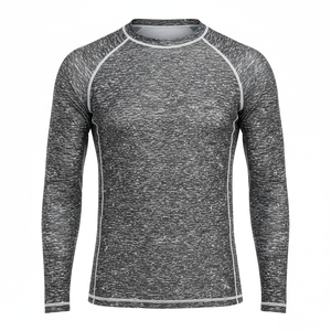 Camiseta Deportiva de Compresión Personalizada Unisex de Manga Larga, para BJJ, MMA, Jiu Jitsu, Grappling, Entrenamiento No Gi, Sublimación - Product Image 1