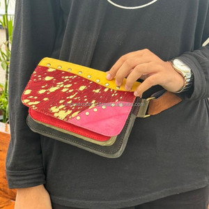 Riñoneras de cuero genuino de piel con estampado de animales hechas a mano Real para mujer, bolsas de bolsillo de cadera ajustables con estilo Vintage occidental para Festival - Product Image 2