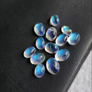 6X8,7X5,8X10 mm Oval Natural <b>Rainbow</b> Moonstone Cabochon ,A.A.A High Quality Loose Gemstone for Jewelry Making - Product Image 4