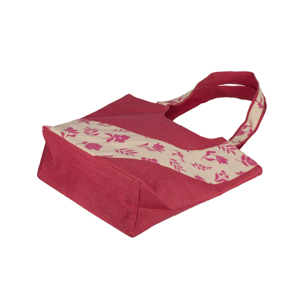 Sac fourre-tout en jute écologique imprimé sérigraphié avec motif lettres, ouverture supérieure, sac de shopping pour femme, style mode hiver, doublure en coton - Product Image 4