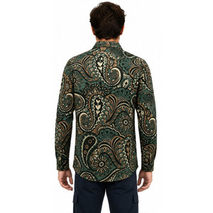 Camisa de Trabajo Unisex de Manga Larga, Algodón, Estampado Paisley, Antiestática, Impermeable, Tallas Grandes, Cómoda, Uniforme de Moda - Product Image 5