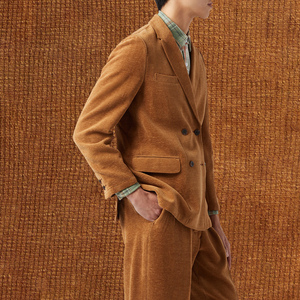 Nouveau manteau court en laine pour homme, doublure épaisse, double boutonnage, revers cranté, coupe classique, marron, vêtement d'extérieur d'hiver - Product Image 6