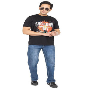 T-shirt à manches courtes pour hommes style basique couleur unie vêtement supérieur demi-manches chemise de base col rond - Product Image 2