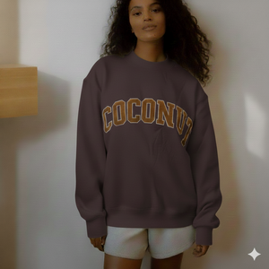 Pull col roulé ample et confortable pour femme, 100 % coton, respirant, avec logo sur le devant, style urbain décontracté pour le quotidien - Product Image 1