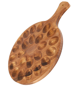 Bandeja de madera para huevos rellenos al por mayor, accesorios de cocina, bandeja de madera personalizada para huevos rellenos, plato de madera para huevos rellenos - Product Image 1