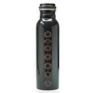 Botella de Agua Deportiva de Cobre con Siete Chakras y Tapa, Diseño Vintage, Ecológica y Duradera - Product Image 4